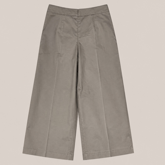 MEIMEIJ Damen Wide Leg Hose aus 100% Baumwolle – Made in Italy