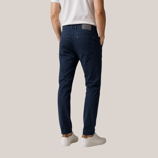 Ace Denim Paris AD02 Herren Jeans Midnight Blue/Brown