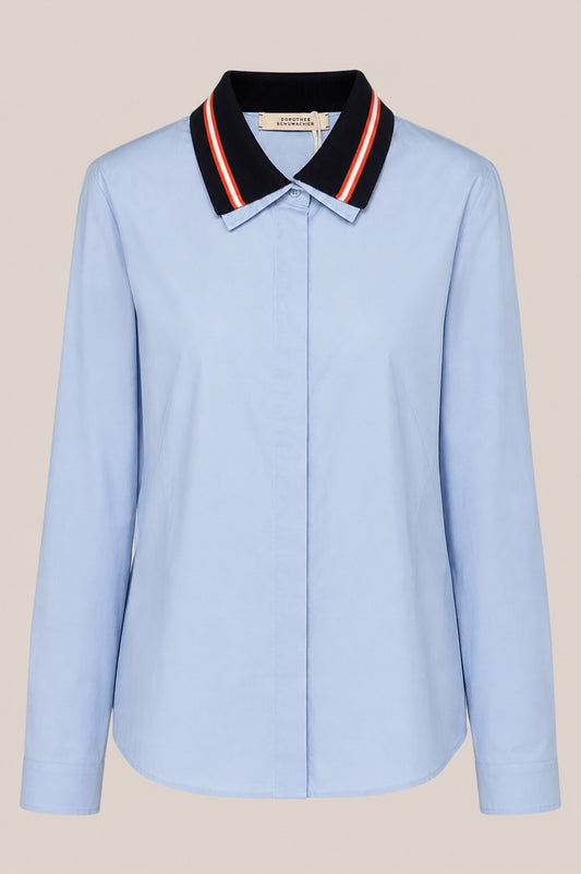 Dorothee Schumacher Powerful Ease Bluse – Oxford Blue
