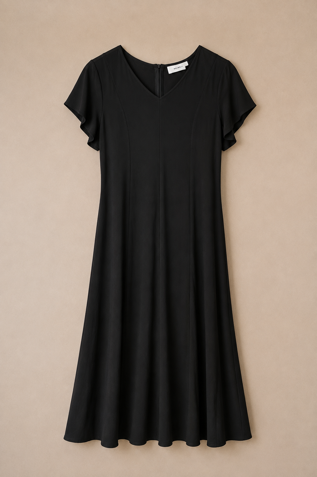 MEIMEIJ Damen Seidenkleid Schwarz