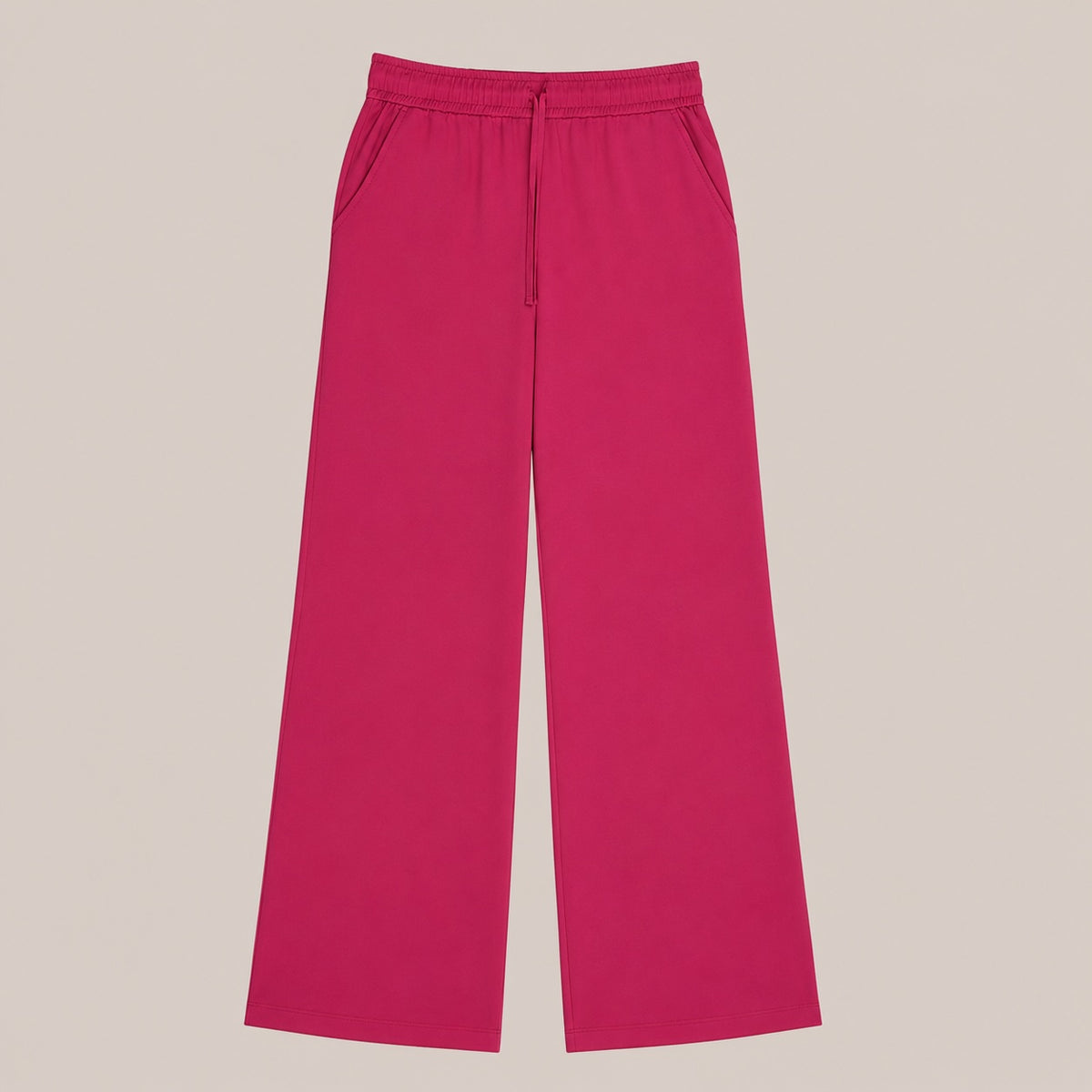 Seventy Venezia Wide Leg Hose aus Seide & Acetat in Pink – Made in Italy