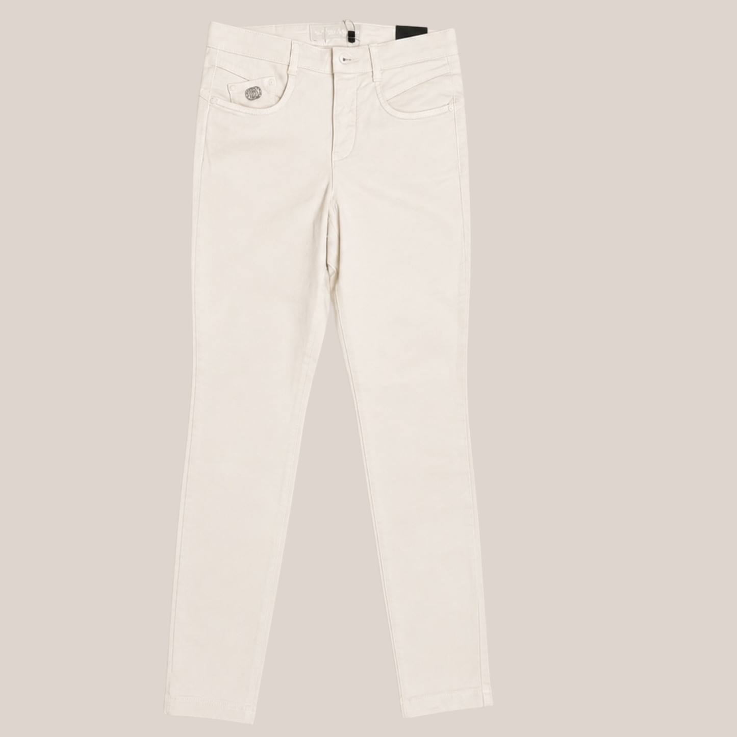 Marc Aurel Cape Town Damen Jeans in Dune – Slim Fit Hose in Cremeweiß mit Lyocell