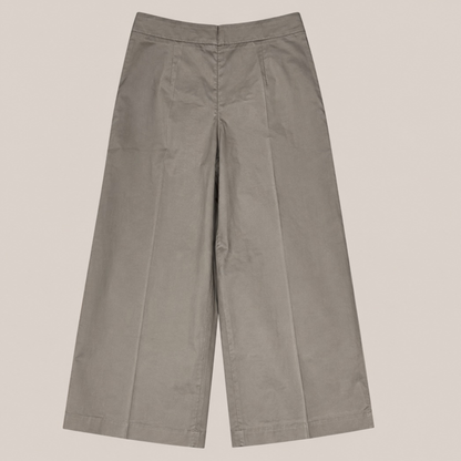 MEIMEIJ Damen Wide Leg Hose aus 100% Baumwolle – Made in Italy
