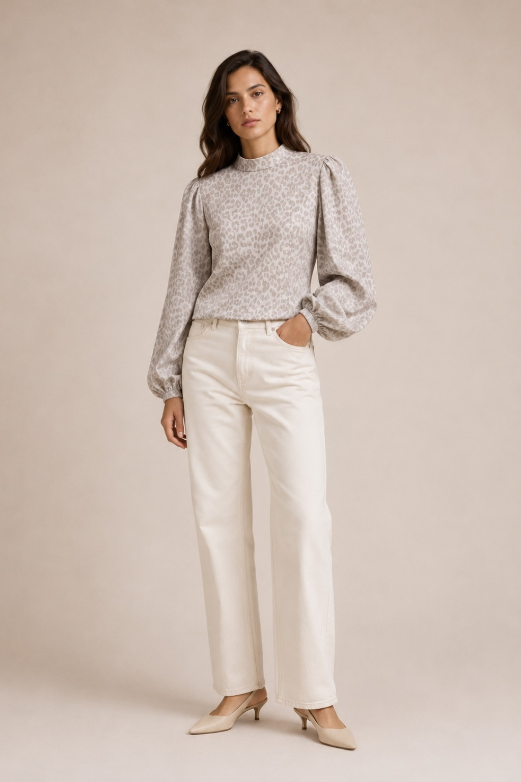 Leonie Bluse greige mushroom