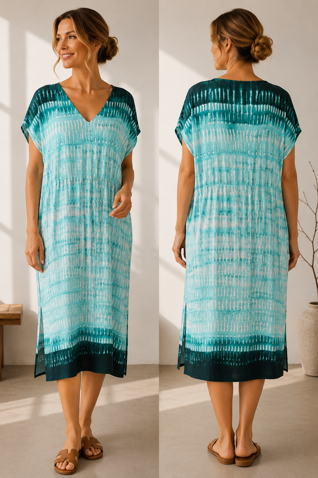 Sasu La Fée Damen Maxikleid Davane Turquoise