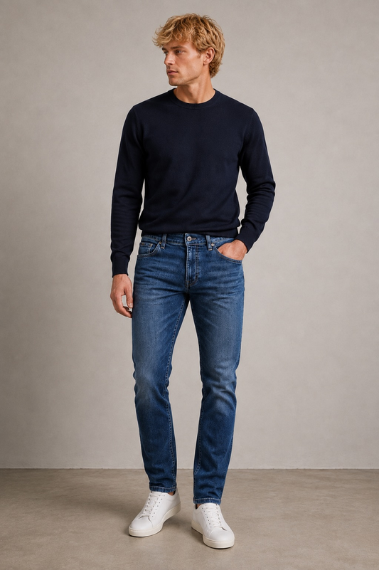 Jacob Cohën Bard Herren Jeans Medium Blue – JP1210352