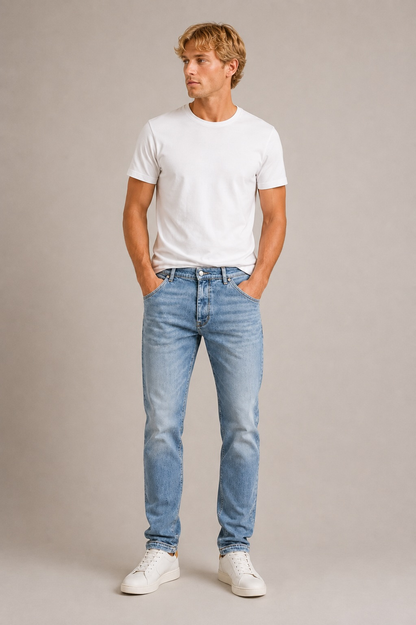 Ace Denim Paris Cowboy Herren Jeans Extra Bleach
