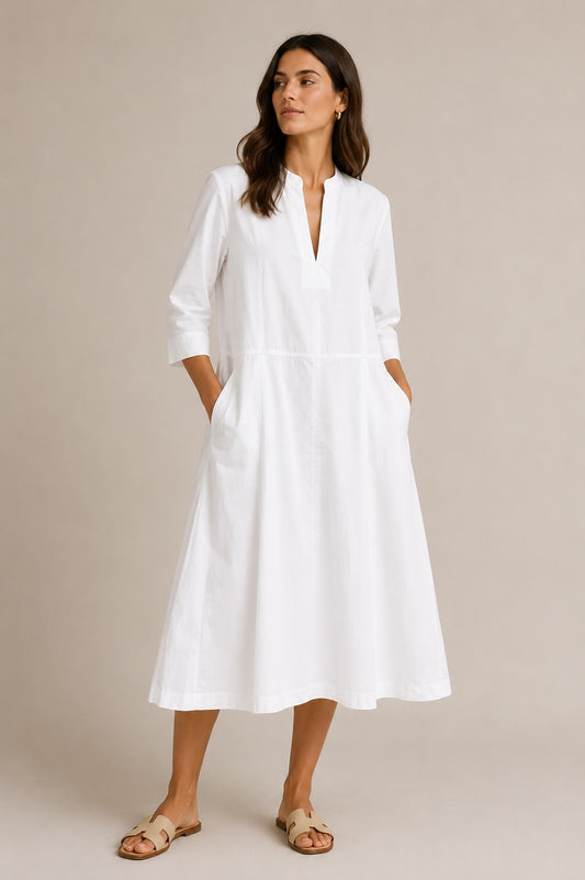 Seventy Venezia Damen Kleid Khaki & Weiss