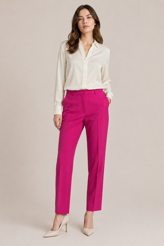 Seventy Venezia Damen Chino Hose Pink – Baumwoll-Stretch – Made in Italy