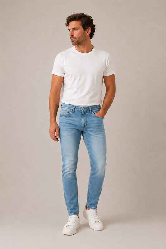 Ace Denim Paris Riserva AD35 Herren Jeans Bleached