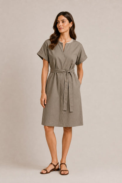Gran Sasso Cotton Belt Dress