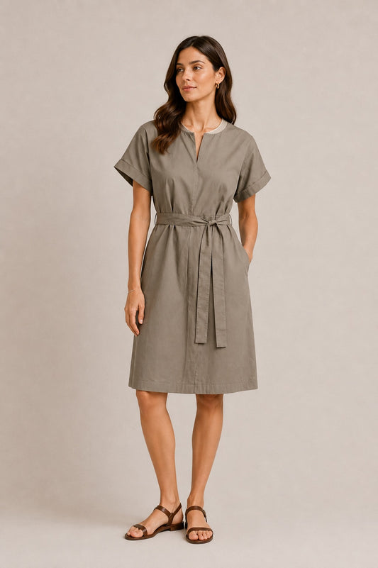 Gran Sasso Cotton Belt Dress