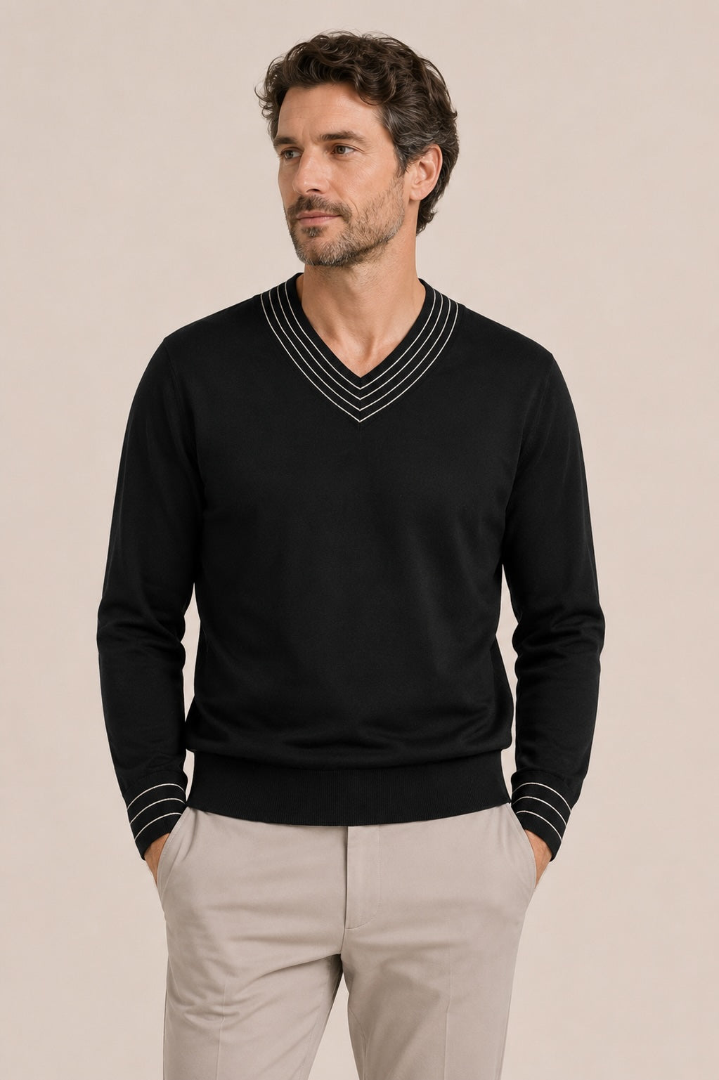 Gran Sasso Herren Pullover Schwarz