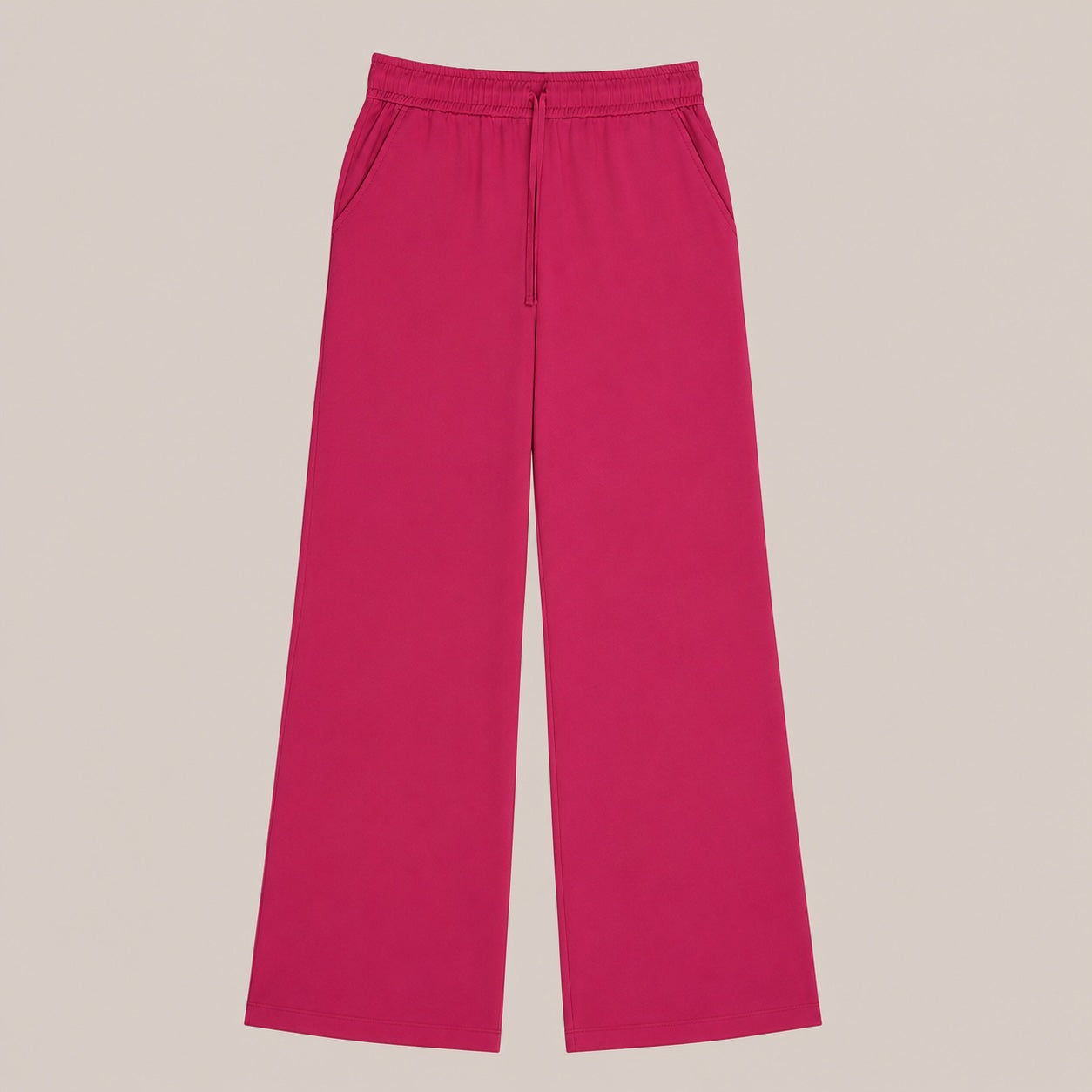 Seventy Venezia Wide Leg Hose aus Seide & Acetat in Pink – Made in Italy