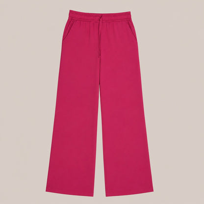 Seventy Venezia Wide Leg Hose aus Seide & Acetat in Pink – Made in Italy