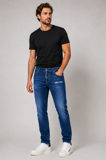 DSQUARED2 Slim Twist Jeans Herren Blau