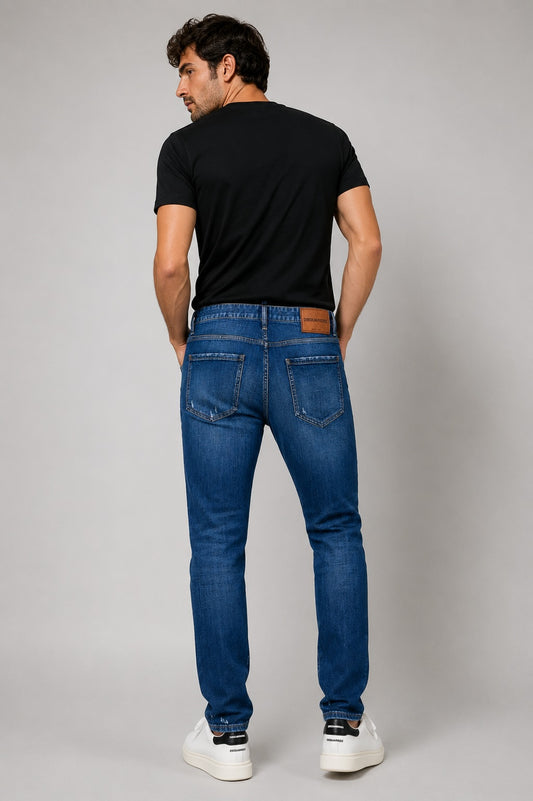 DSQUARED2 Slim Twist Jeans Herren Blau