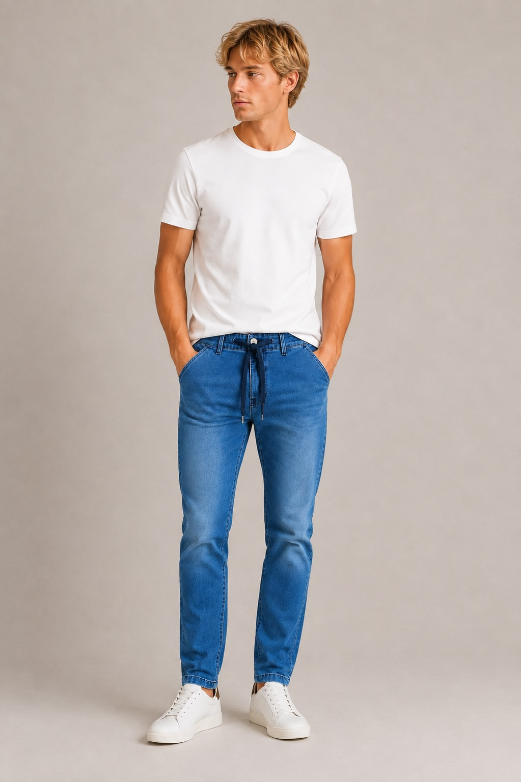 Ace Denim Paris Linkin AD61 Herren Jeans Indaco Stone