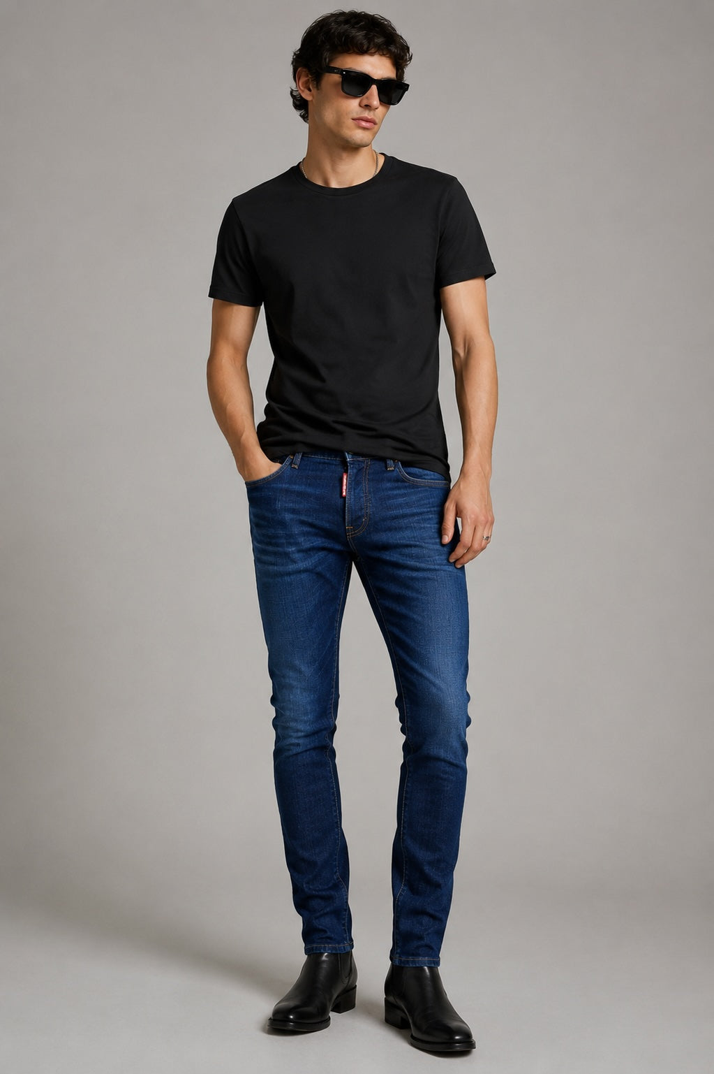DSQUARED2 Slim Twist Jeans Herren – Dark Blue Denim