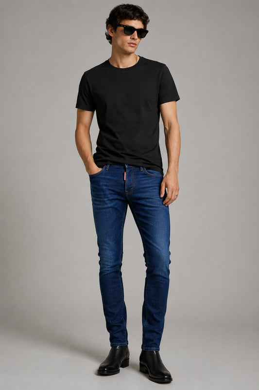 DSQUARED2 Slim Twist Jeans Herren – Dark Blue Denim
